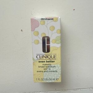 Clinique Even Better Foundation CN 0.5 Shell New in Box SPF 15